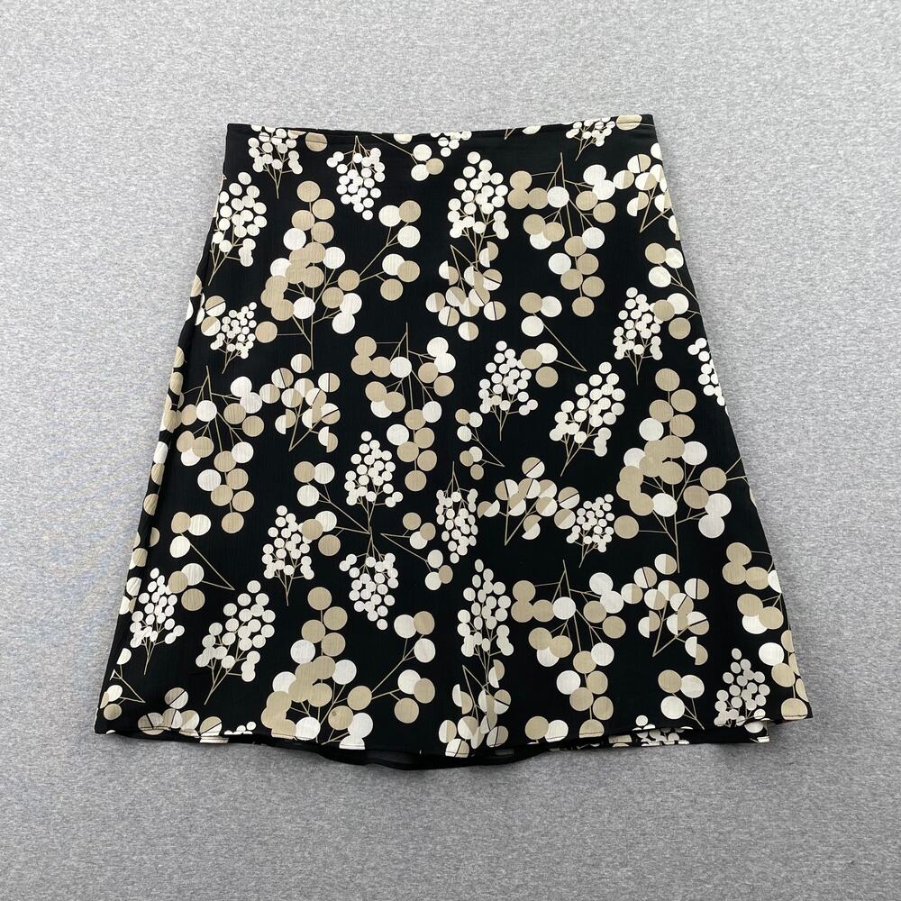 Y2K VTG Mossimo Skirt Womens 8 Dark Floral 100% Silk Whimsigoth Cottagecore Boho